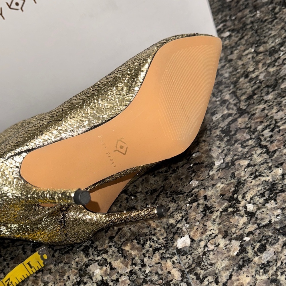 Katy Perry Collections Glittering Gold Heeled Boots - Picture 9 of 12